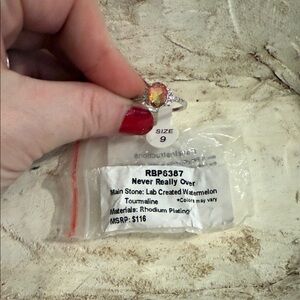 Stunning Lab Created Watermelon Tourmaline Ring